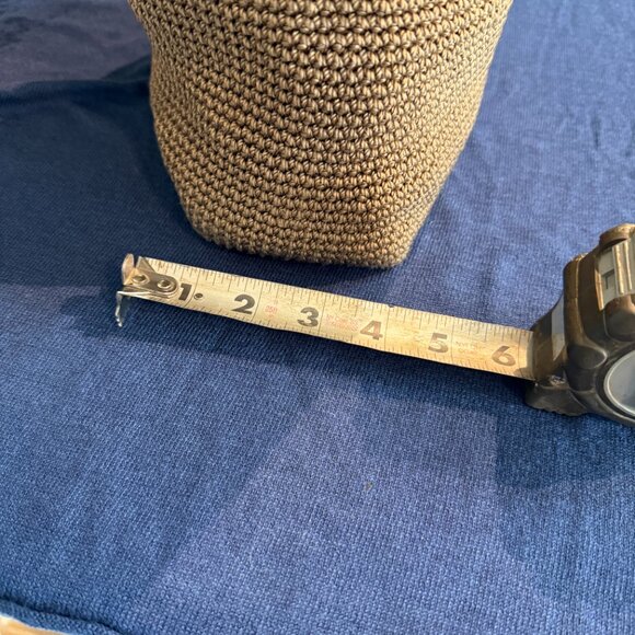 THE SAK Tan Crochet Woven Hobo Bag - Hand Crocheted Shoulder Bag - Picture 6 of 16